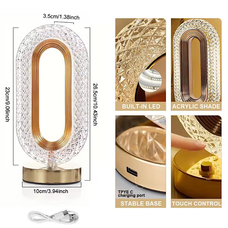 آباژور و چراغ خواب فانتزی طرح Ellipse