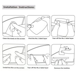 برچسب نانو آب گریز آینه بغل خودرو مدل Anti Fog بسته 2 عددی